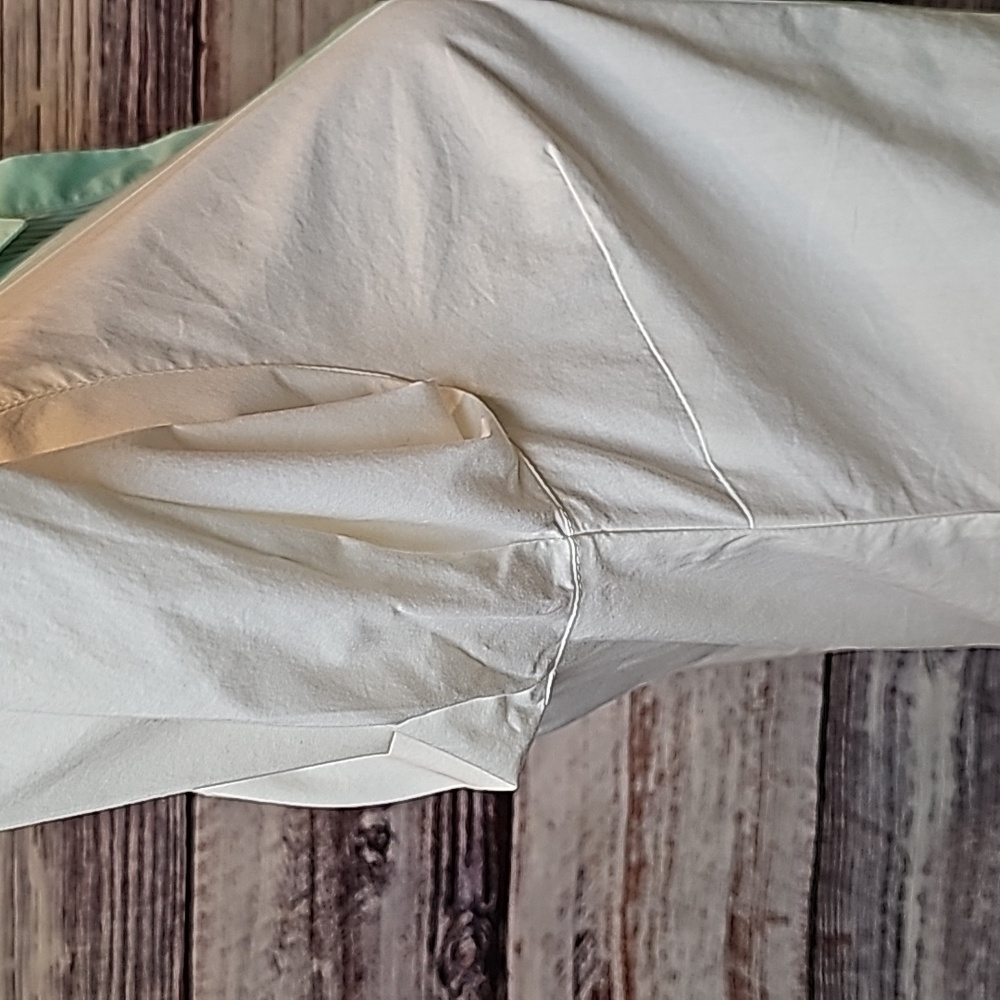 NEW TOMMY HILFIGER WHITE & GREEN LONG SLEEVE BUTTON-UP BLOUSE - Picture 4 of 16